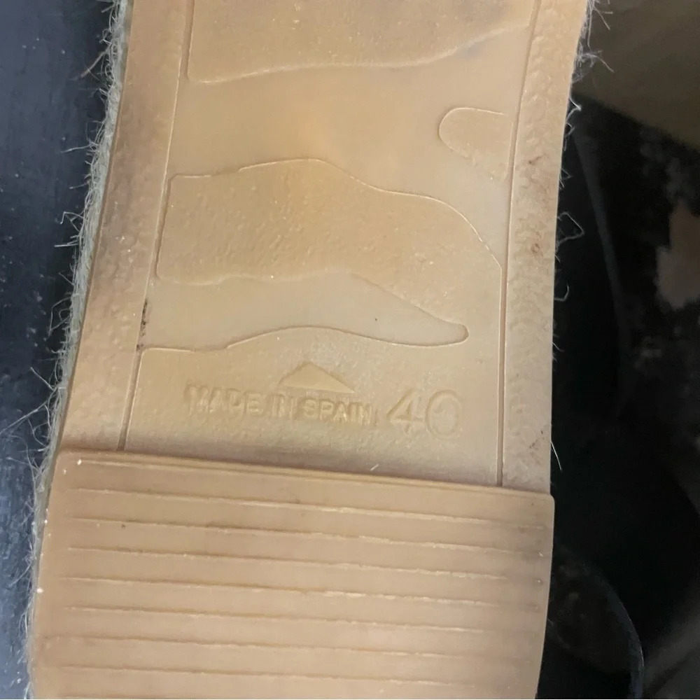 Paseart Women’s Leather Ankle Wrap Espadrille Sandals Size 40 US 9 Made in Spain - Picture 10 of 11